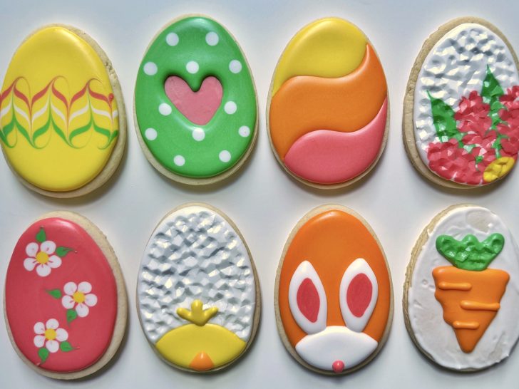 8 easy easter egg cookies decorated with royal icing 